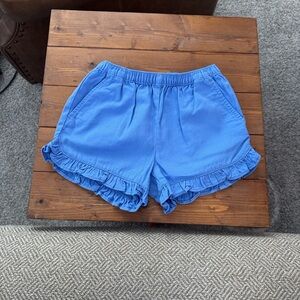 J. Crew Girls Blue Ruffle Hem Shorts - Size 6